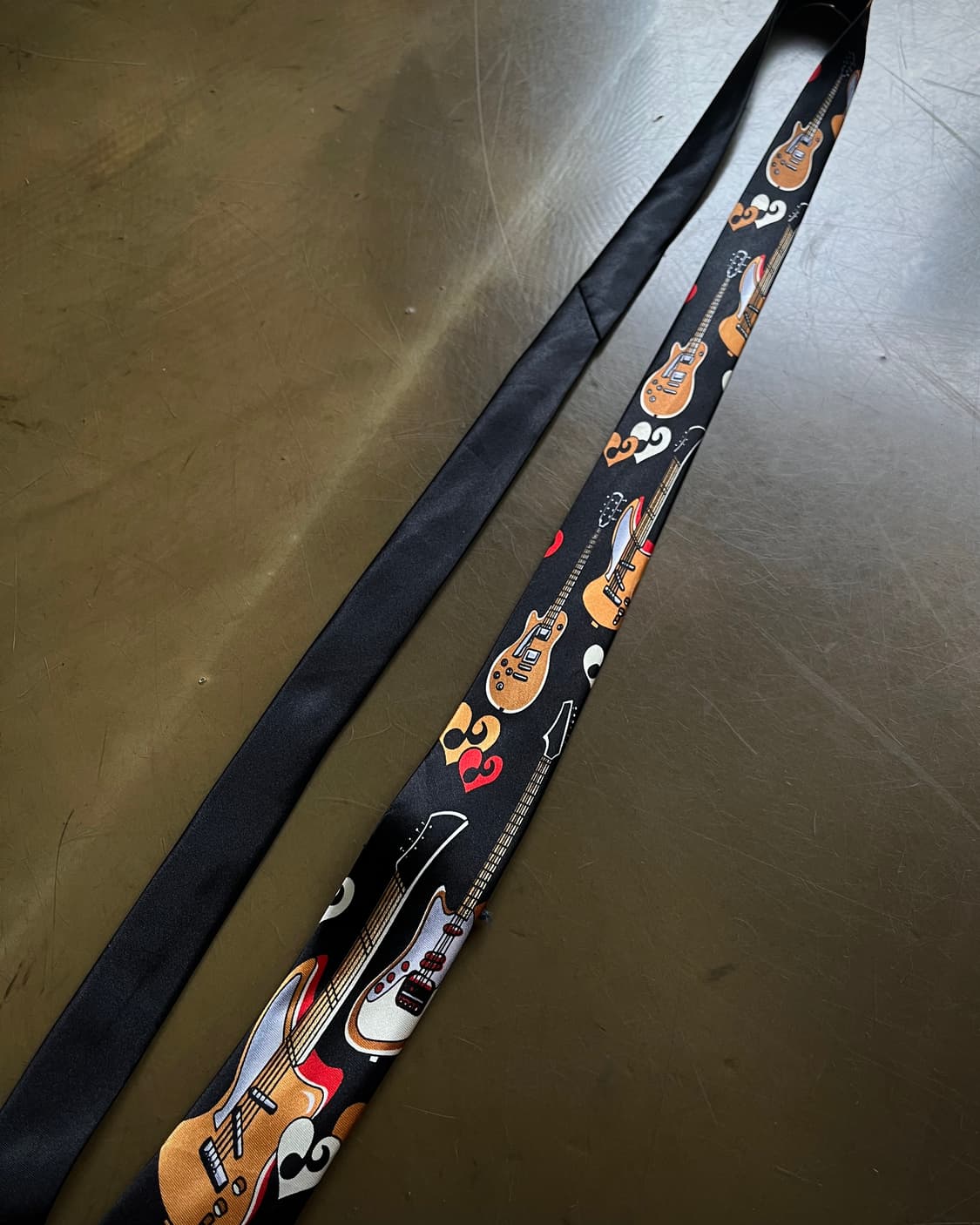 Japanese Vintage Guitar Graphic Necktie 상품이미지5