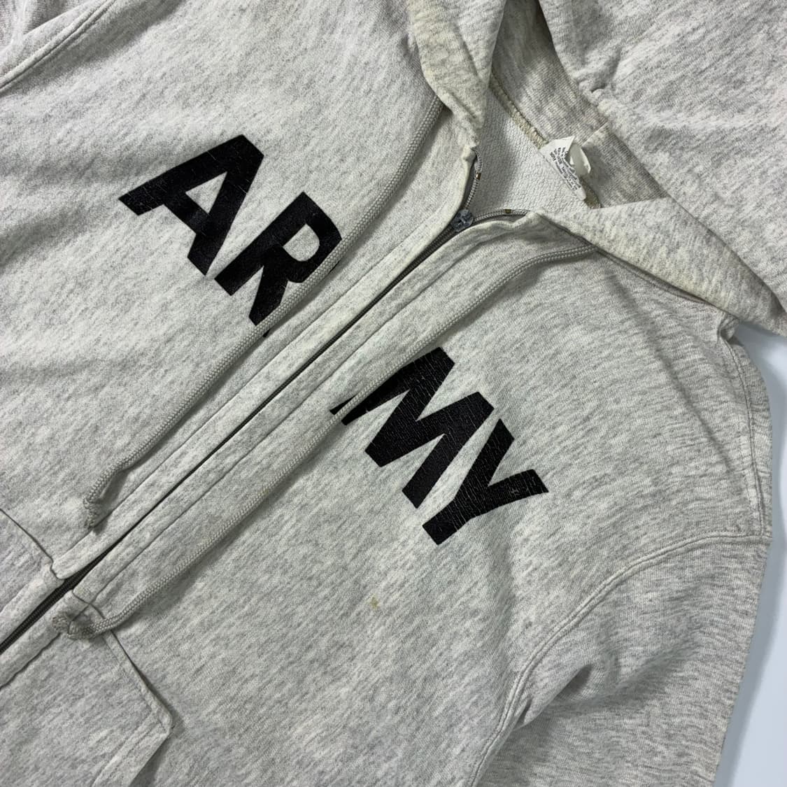 Vintage  90,s USA 아미 밀리터리 그레이 후드집업 상품이미지3