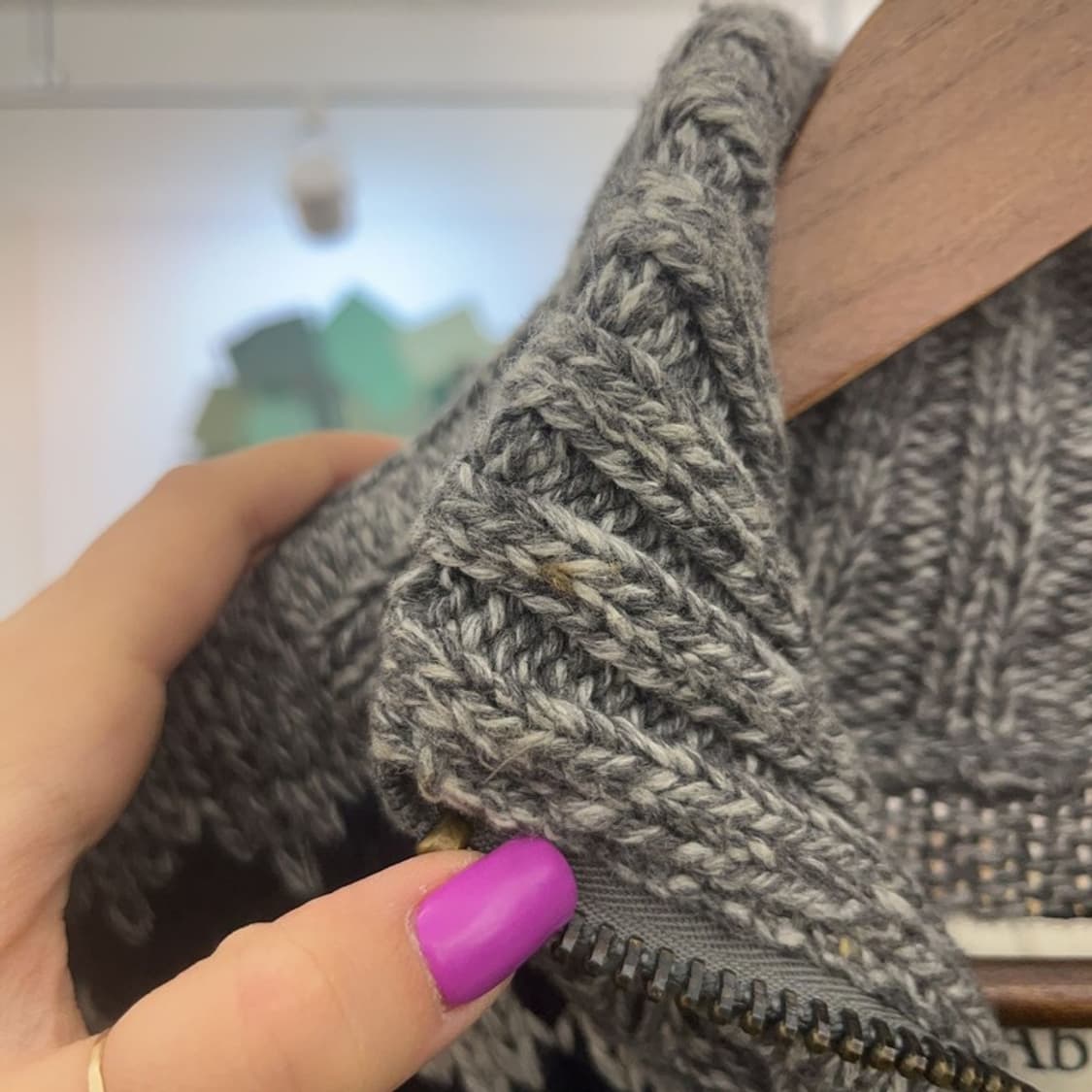 아베크롬비 하이넥 폭닥 노르딕 코위찬 울 혼방 가디건 XL C07257 상품이미지8