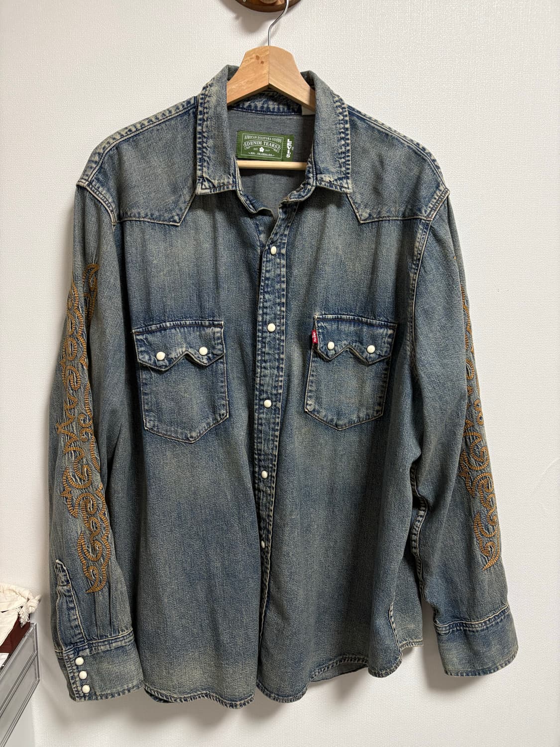 리바이스 x 데님티어스 셔츠 L 상품이미지2