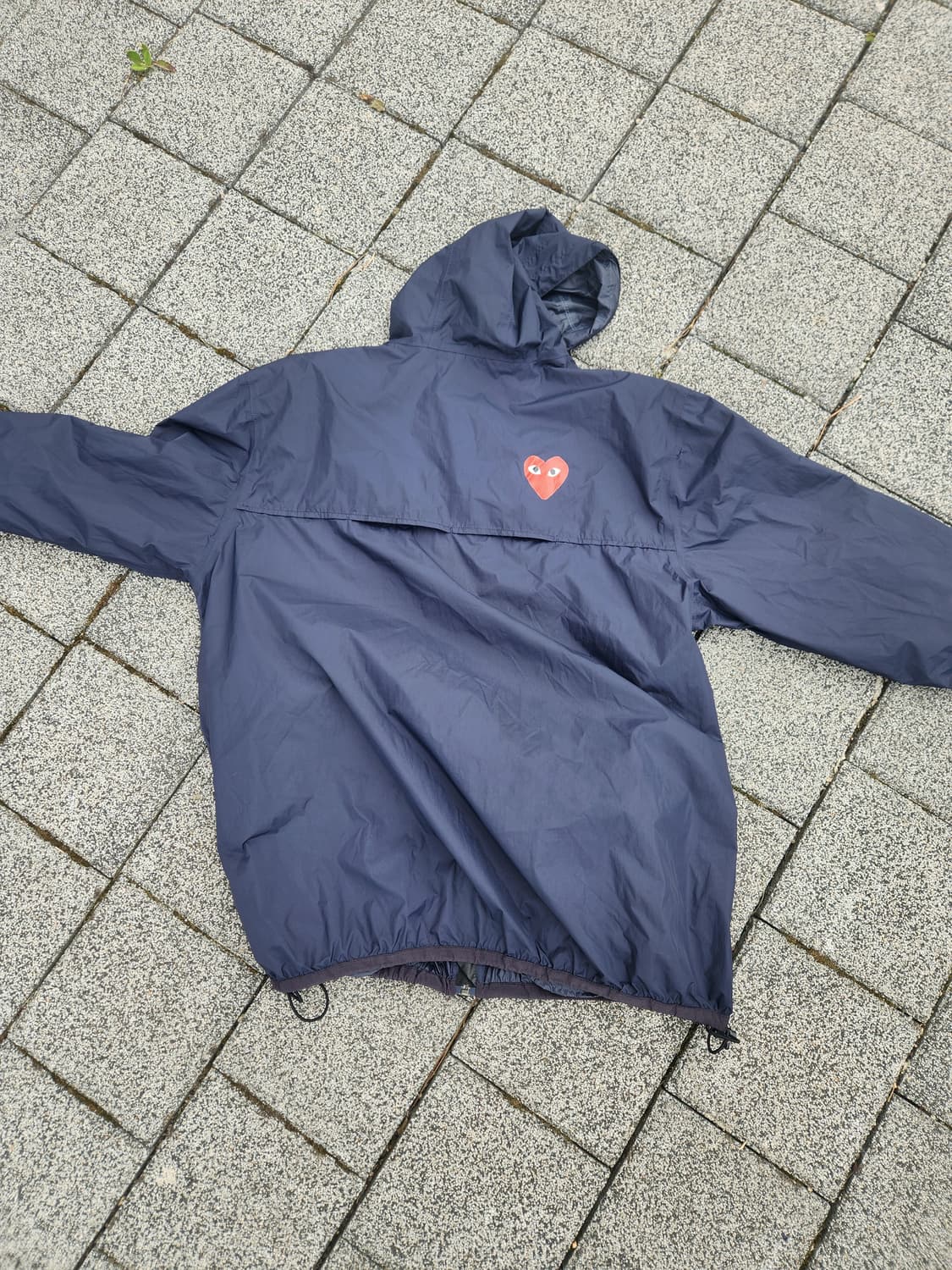 꼼데가르송 X KWAY 바람막이 네이비 2XL 상품이미지2