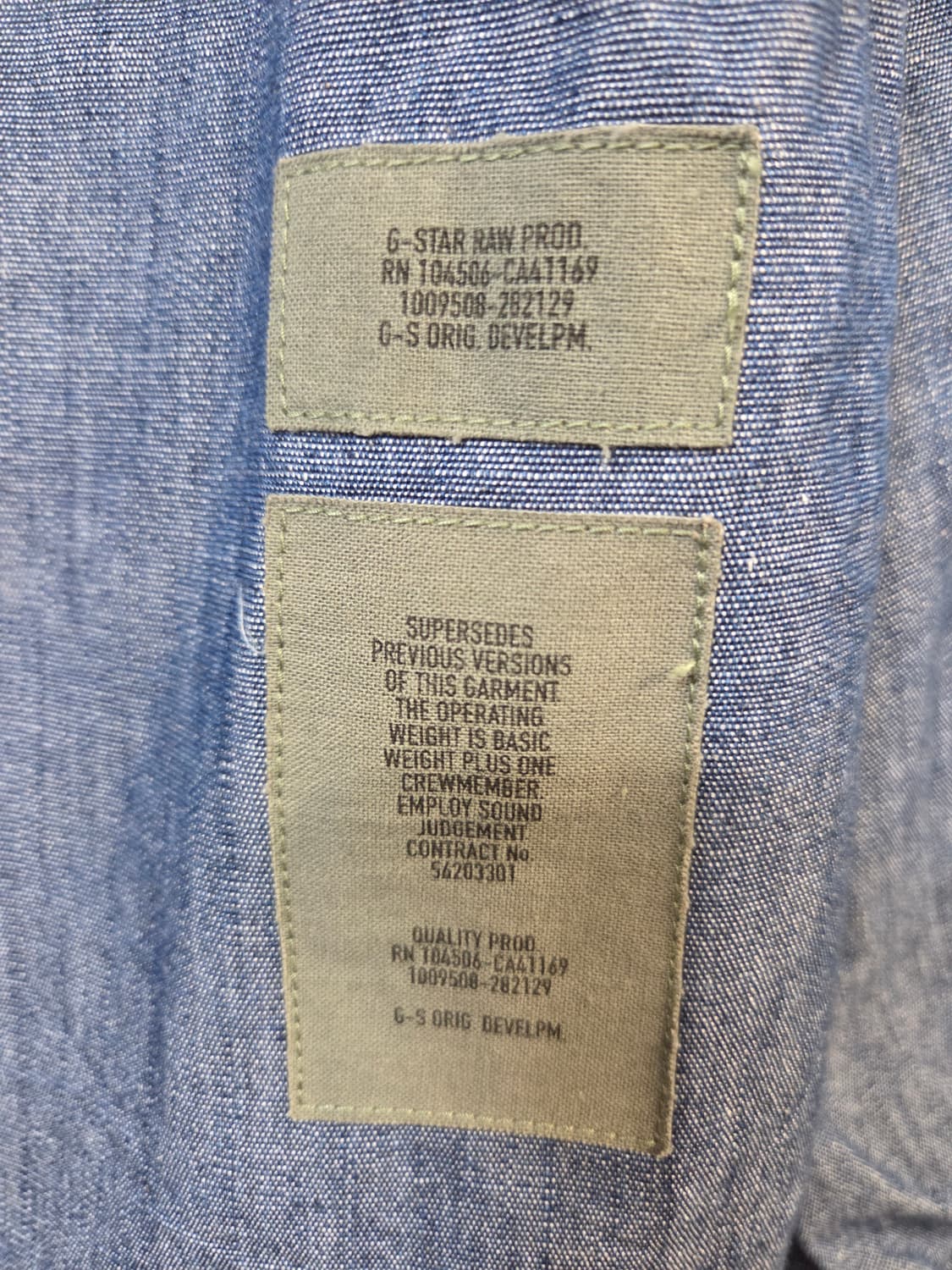 G-Star Raw 데님 셔츠 자켓(L)디피용 상품이미지4