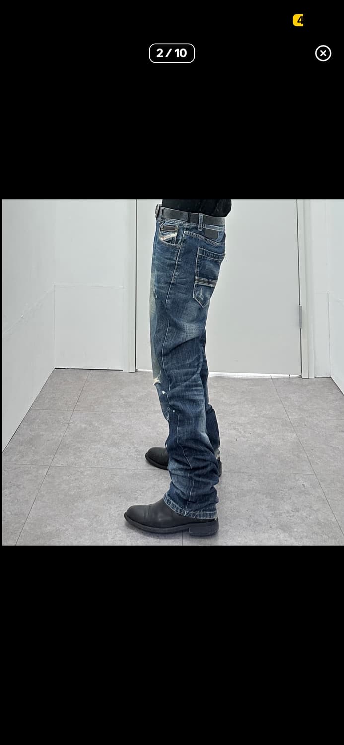 디젤 데미지드 데님팬츠 상품이미지2