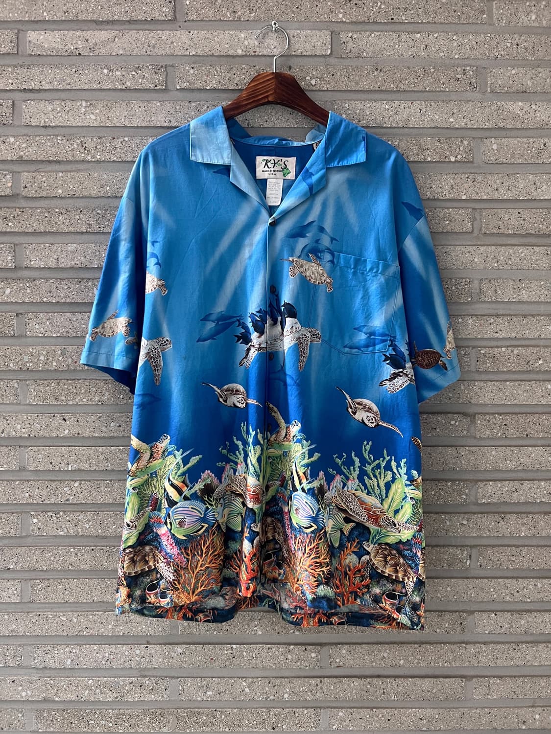 [XL]Made in Hawaii 터틀 패턴 하와이안 셔츠 상품이미지2