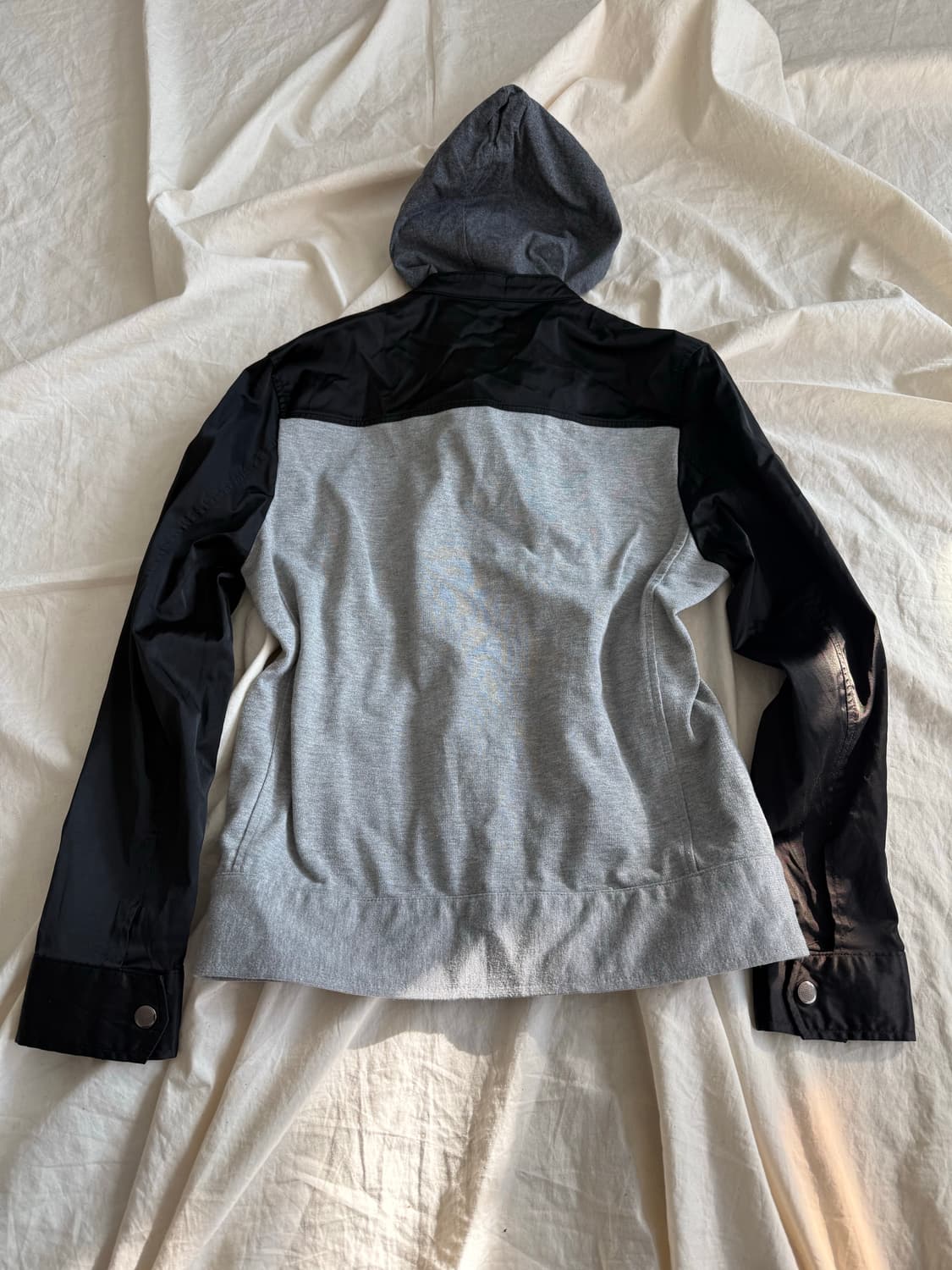 무채색 y2k 락시크 레이어드 후드 집업  상품이미지7
