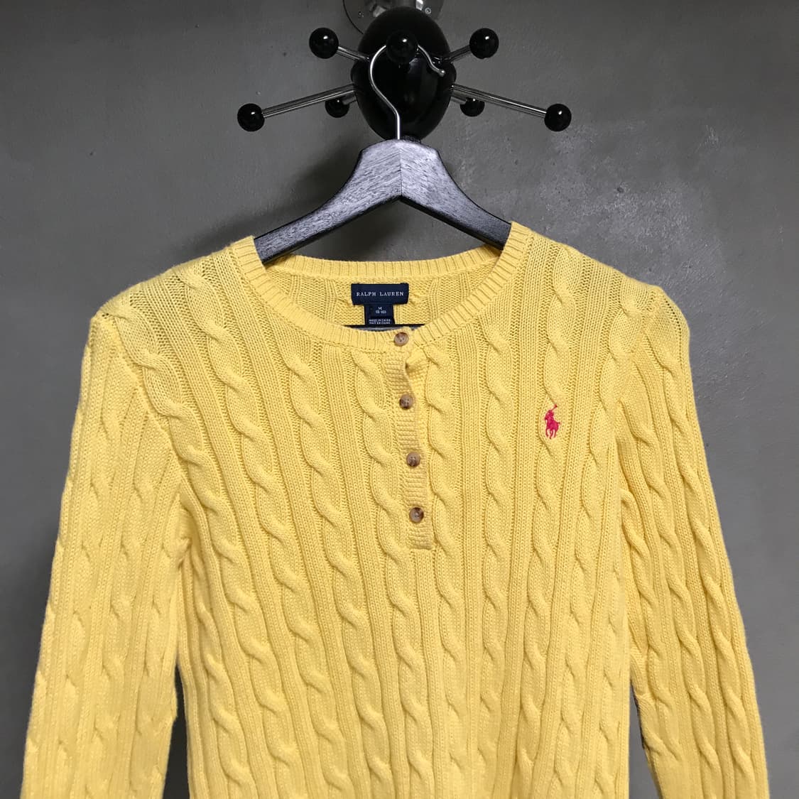 폴로 랄프로렌 케이블 니트 옐로 M8-10(W) 상품이미지2