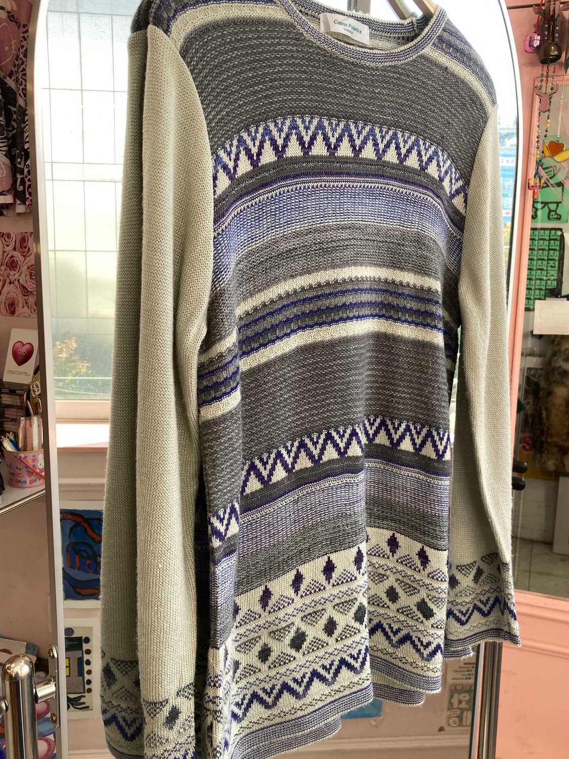 빈티지 노르딕 패턴 니트 상품이미지3