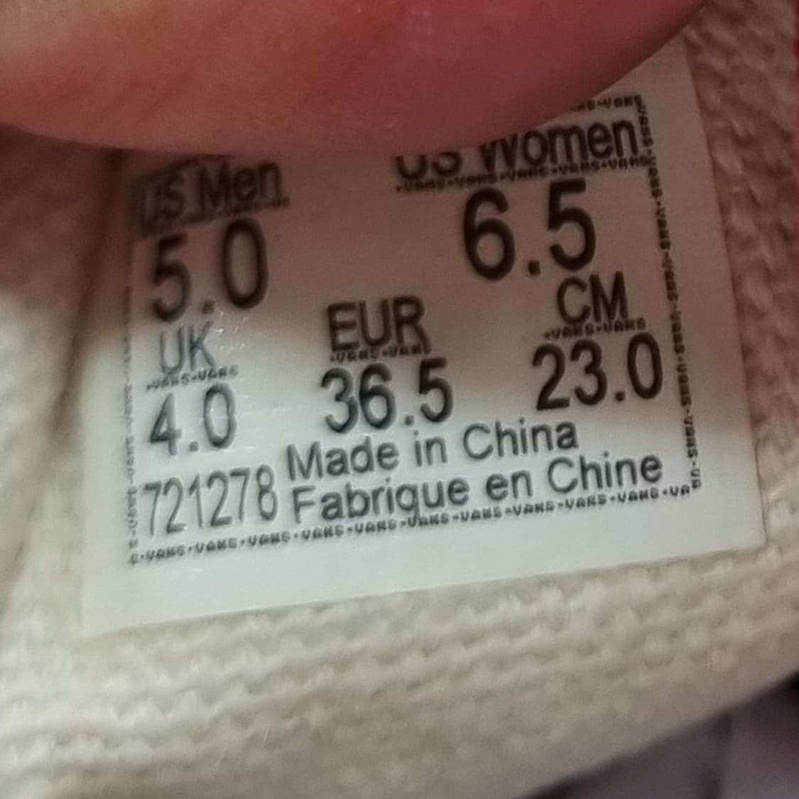 반스 스타일36  체커보드 스니커즈 230 상품이미지6