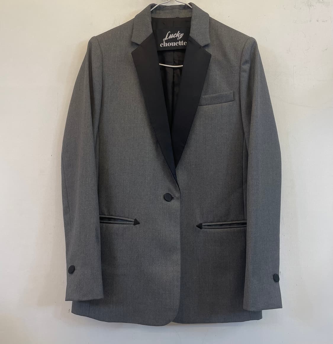 럭키슈에뜨 울자켓 36 블레이저 정장싱글자켓:) 울100 하객룩오피스룩 상품이미지3