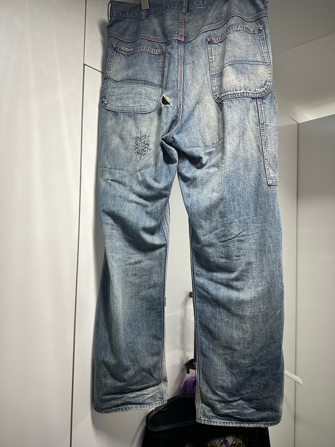 [S] Saint mxxxxxx 세인트미카엘 더블니 데님팬츠 상품이미지2