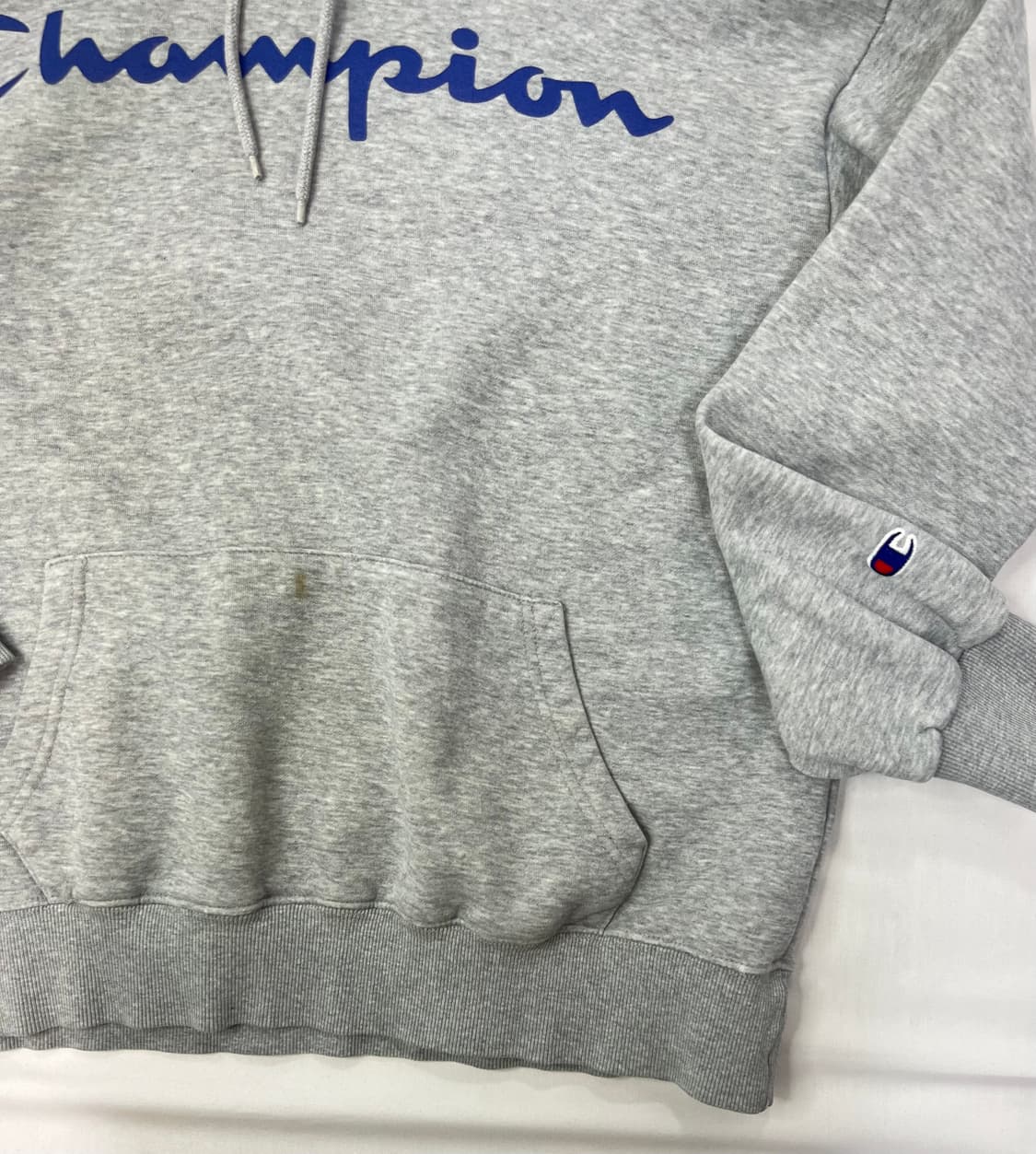 챔피온 기모 후드티 회색 상품이미지3