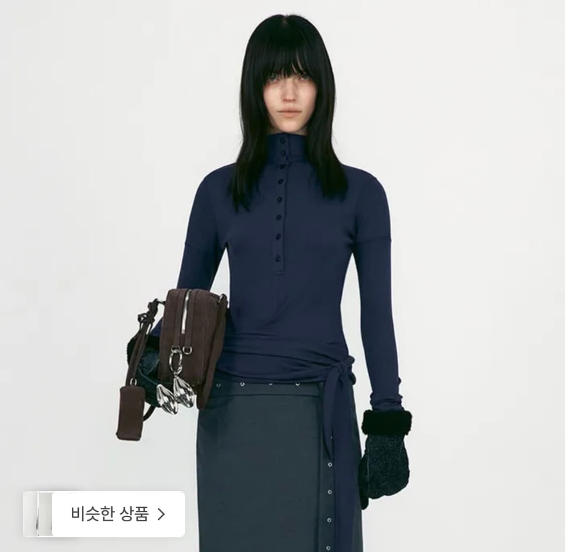 (새상품)로우클래식 버튼랩 티셔츠 s 상품이미지1