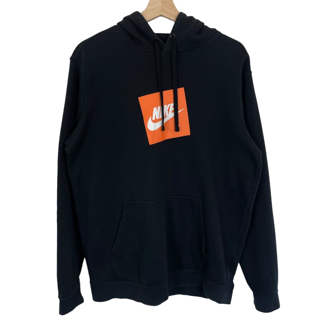 나이키 블랙 로고프린팅 기모 후드티 상품이미지1