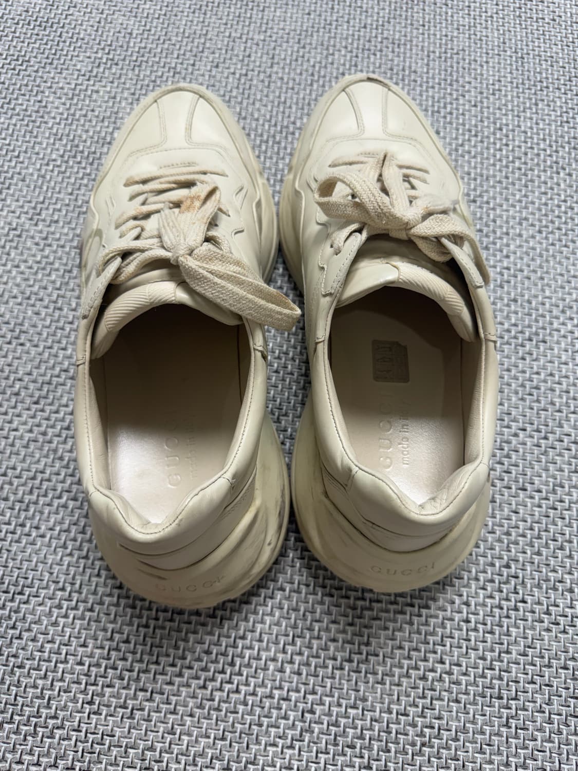 구찌 라이톤 띠로고 아이보리 스니커즈 신발 상품이미지4