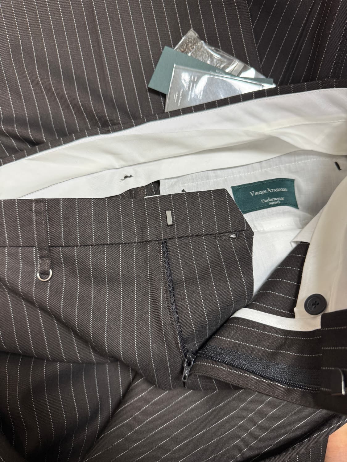 언더마이카 주트 수트 더블체인 슬랙스 브라운 스트라이프 0사이즈 상품이미지8