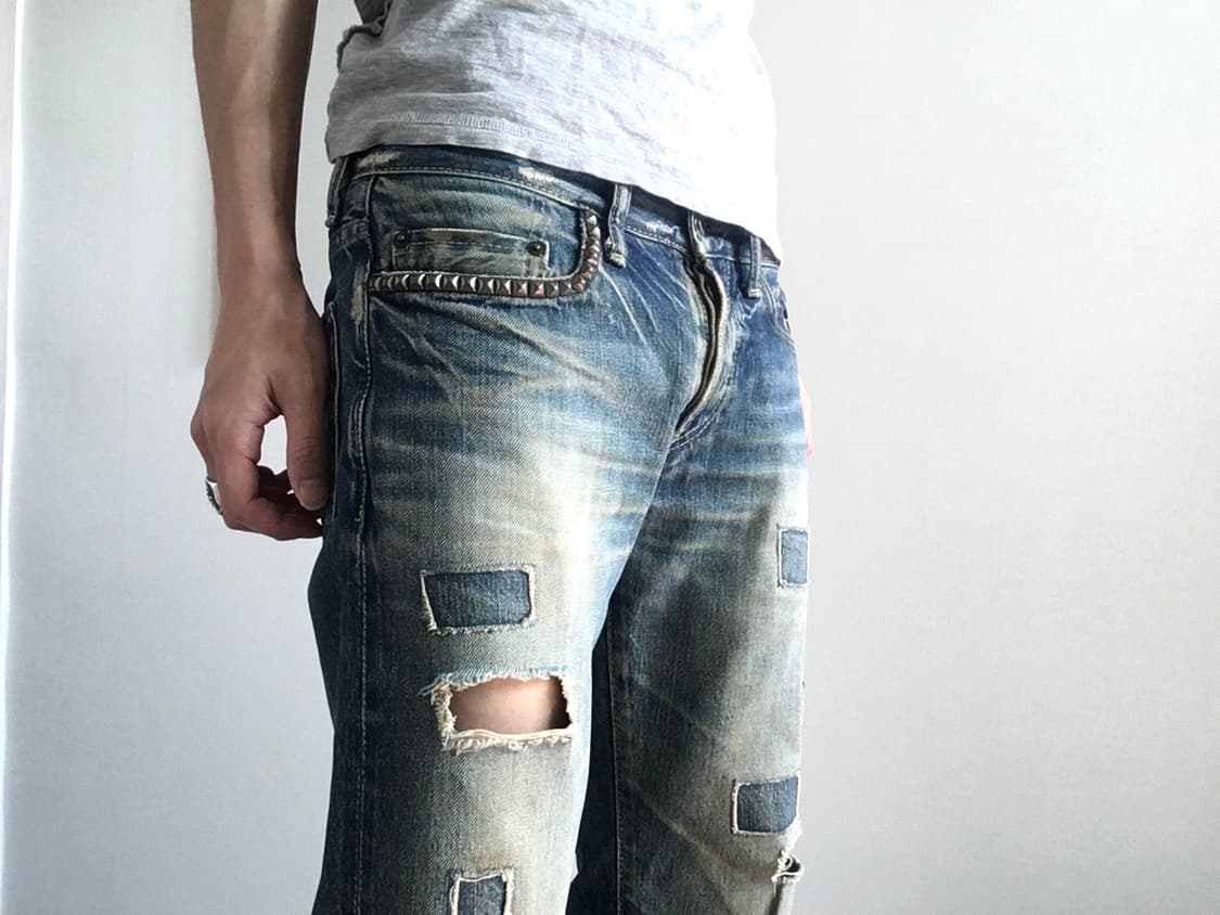 90’s Hysteric Glamour stud jeans 상품이미지4