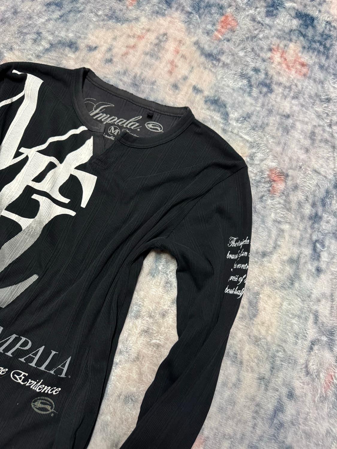 Impala 00s lettering ribbed cut sew 상품이미지4