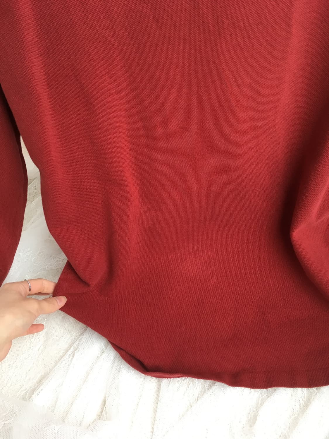 Polo deep red long sleeve 상품이미지6