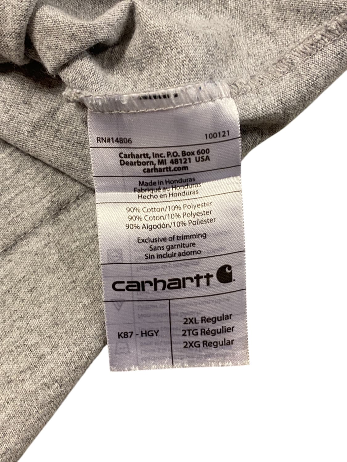 칼하트 1/2 티셔츠 (Man 2XL) 상품이미지7