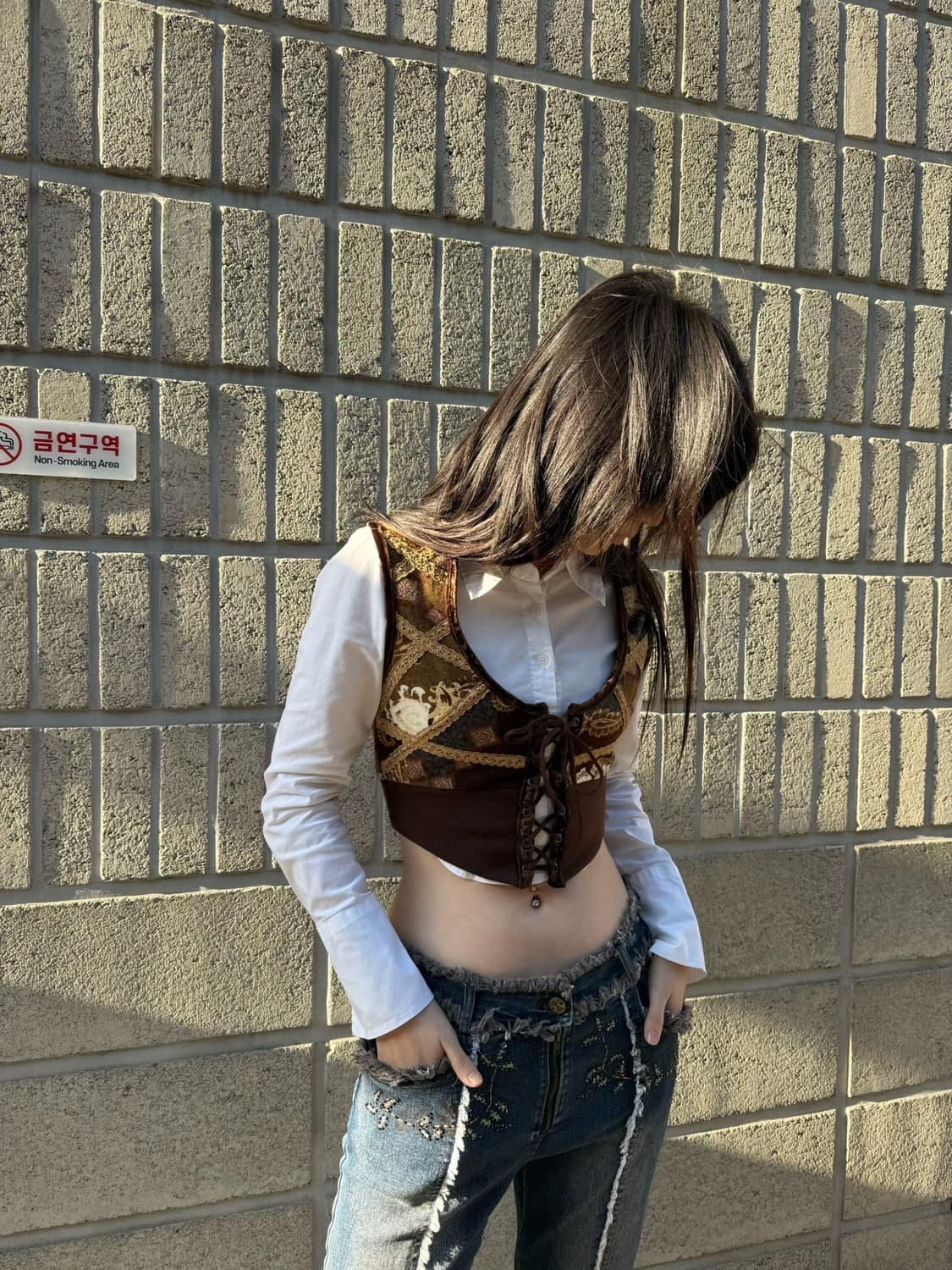 오즈온 보헤미안 무드 코르셋 슬리브리스 상품이미지5