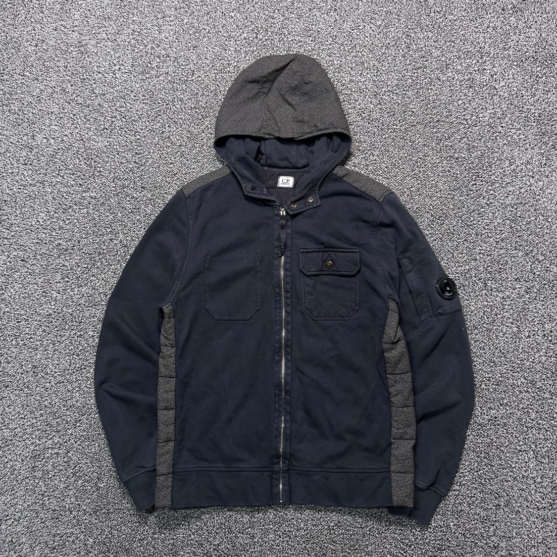 Name : C.P.컴퍼니 사이드 렌즈 네이비 배색 후드집업 :) 상품이미지2