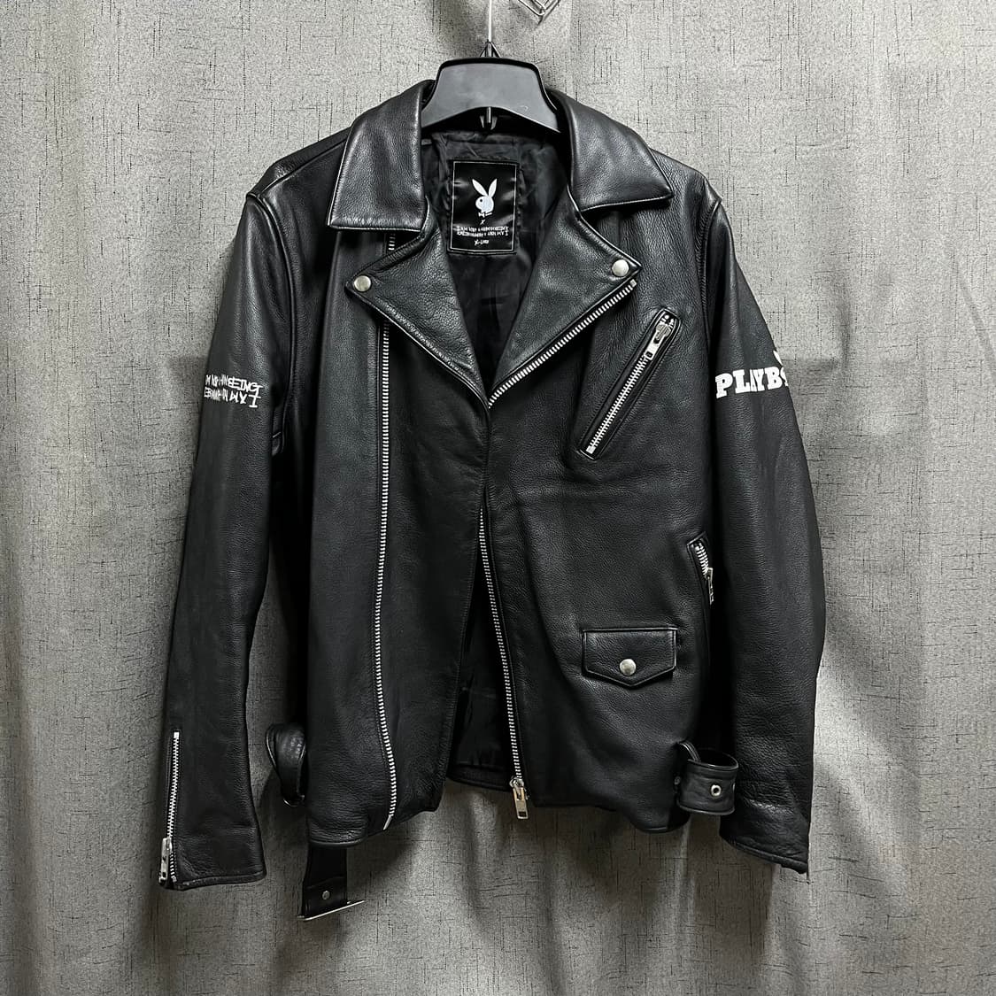 [XL] 아임낫어휴먼비잉 x 플레이보이 콜라보 레더 라이더 재킷 상품이미지2