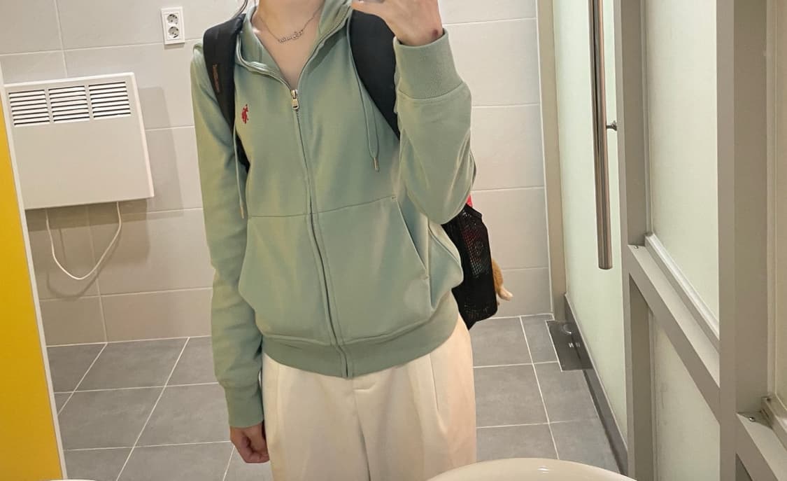 US Polo assn 민트 후드집업 90 착샷ㅇ 상품이미지3