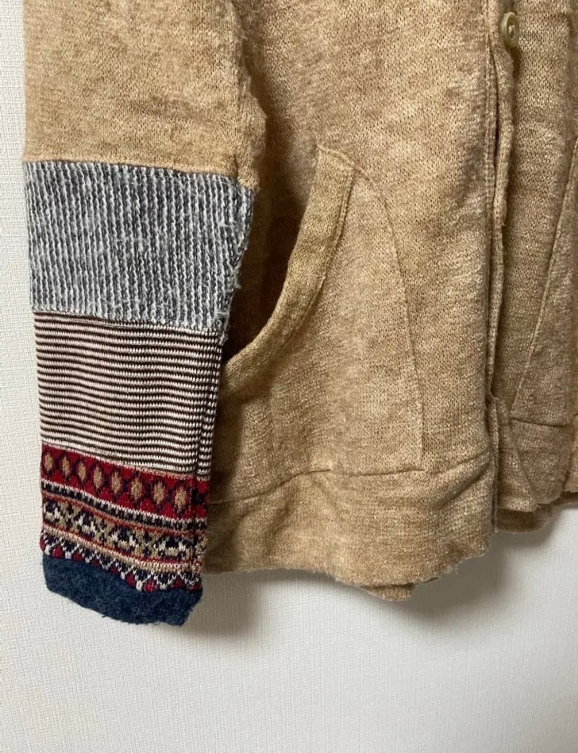 일본 빈티지 모리걸 하구미 보헤미안 후드가디건 상품이미지3