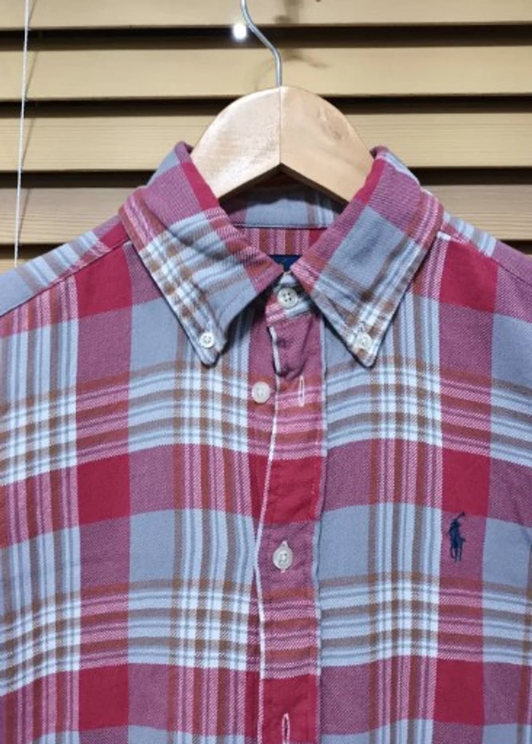 폴로 랄프로렌 여성 체크면남방 XS 상품이미지1