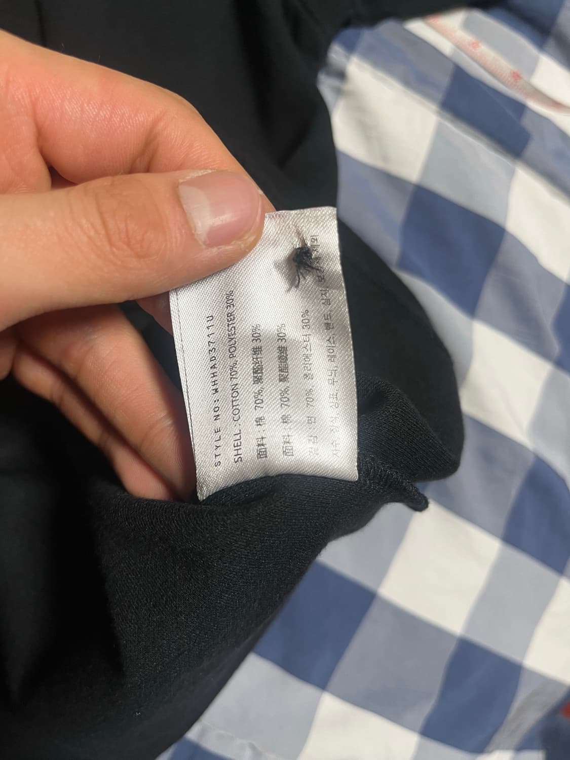 후아유 곰 자수 반팔 카라티 블랙 L 상품이미지8