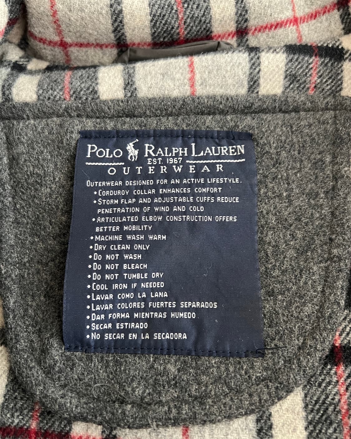 폴로 랄프로렌 차콜 후드 더플 코트 XL 상품이미지5