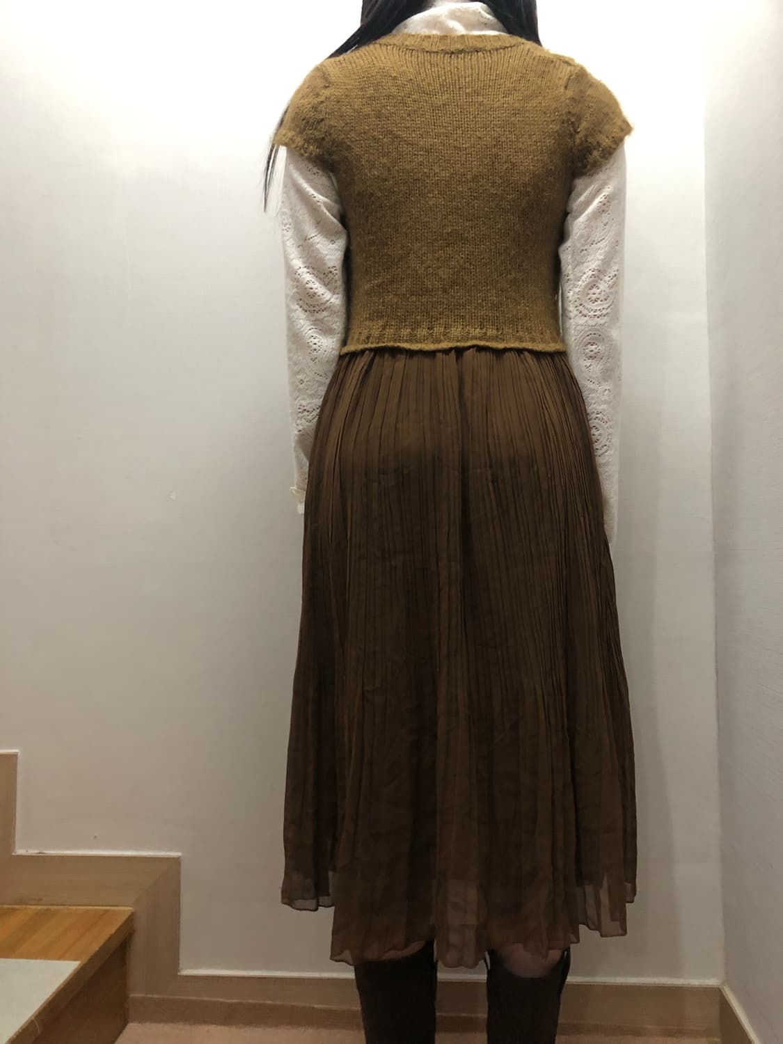 빈티지 브라운 니트 원피스 상품이미지6