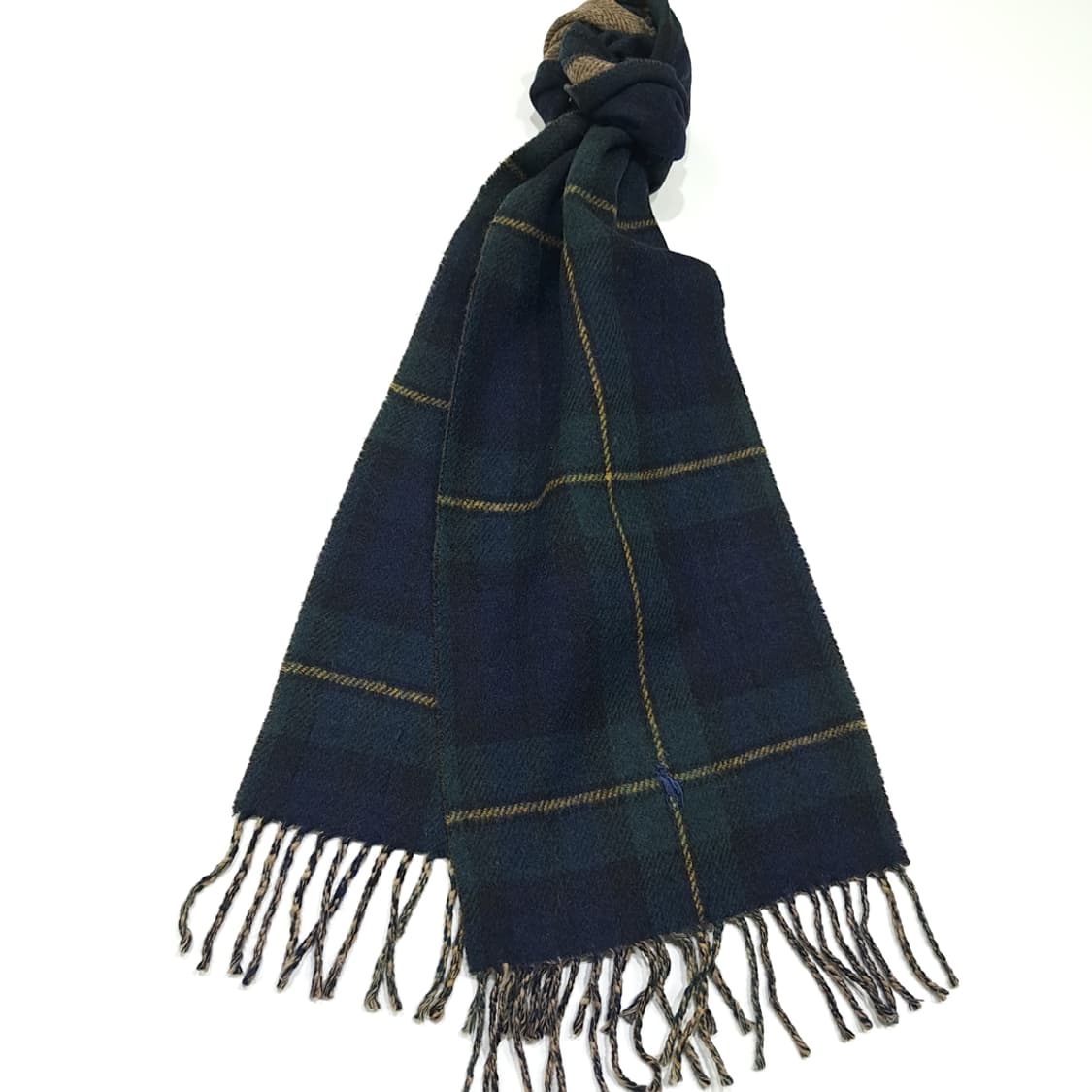 MX451 폴로 이태리판 램스울 양면 블랙와치 그린 머플러 목도리 상품이미지2