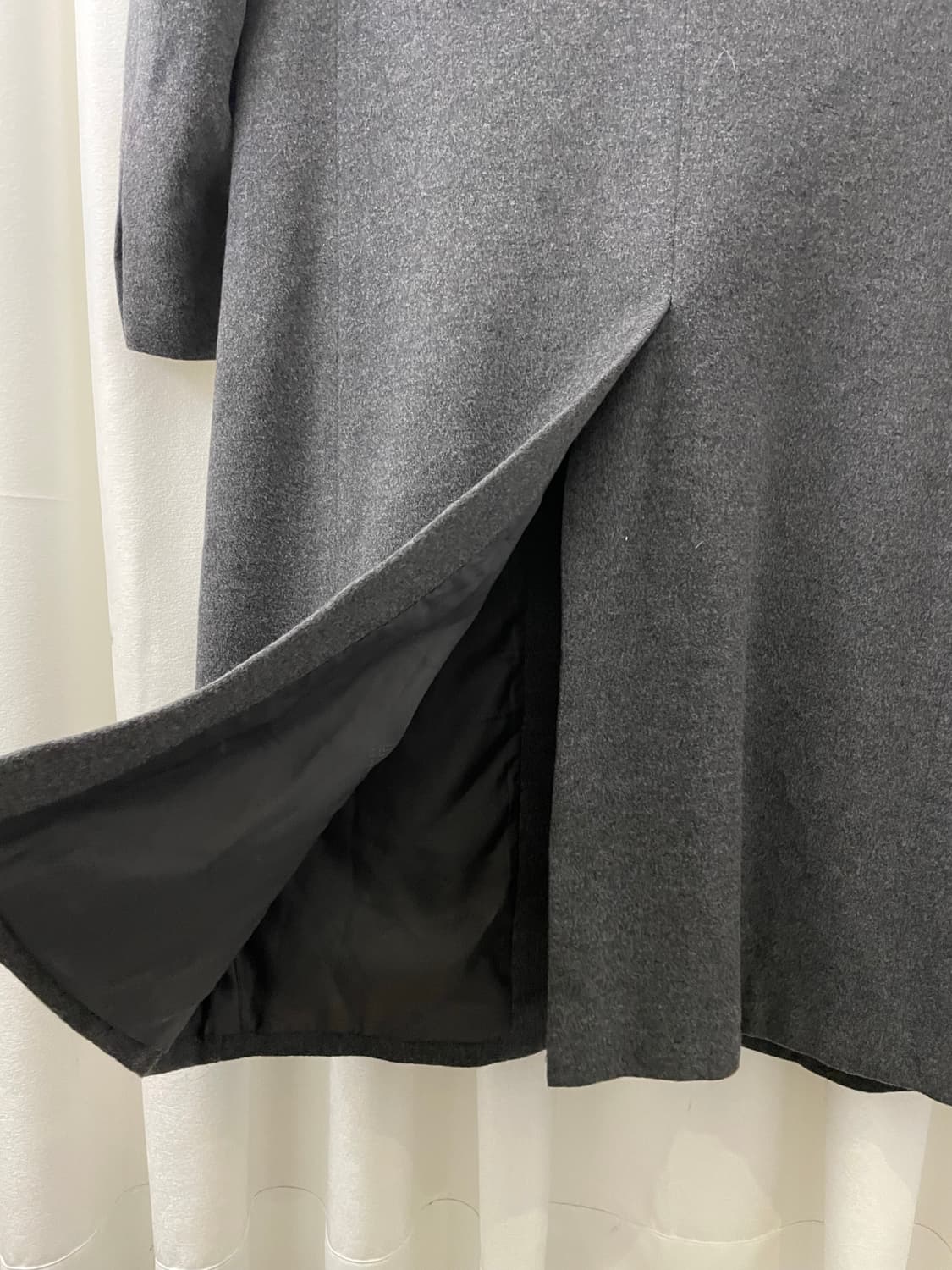 랑방 챠콜 울 모직 롱 코트 상품이미지6