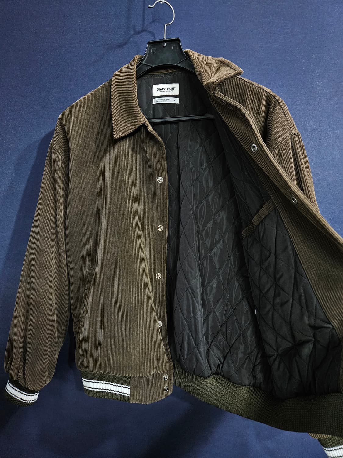 세인트페인 브라운 남성 세미오버핏 100 코듀로이 자켓  상품이미지8