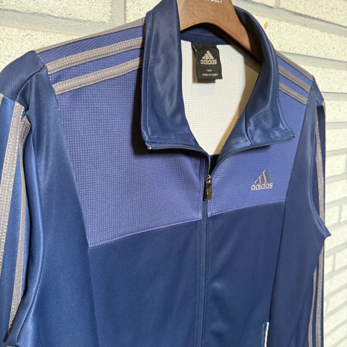 아디다스 올드스쿨 레트로 니트 트랙탑 네이비 상품이미지2