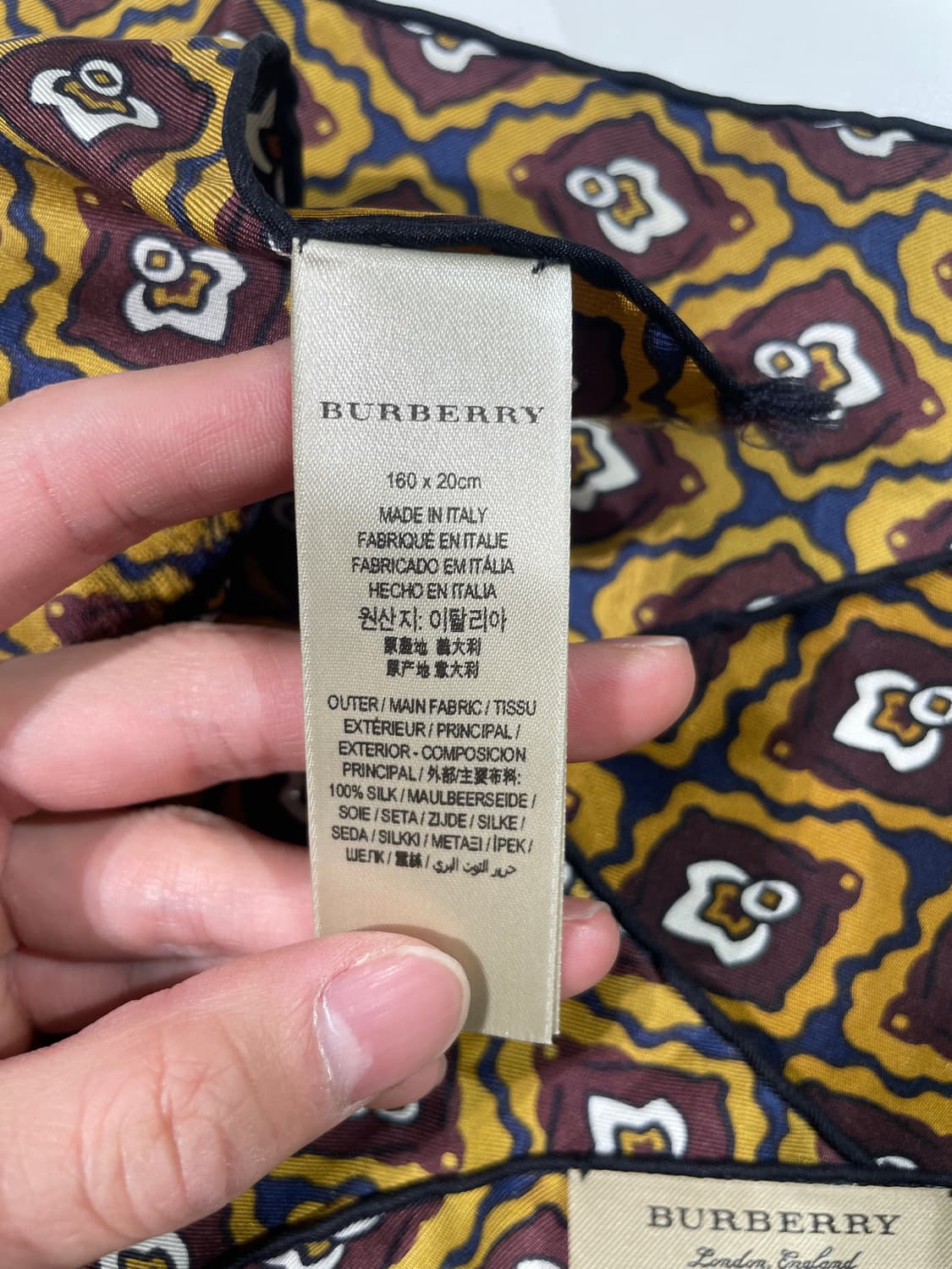 버버리 믹스 지오메트리 실크 스카프 상품이미지6