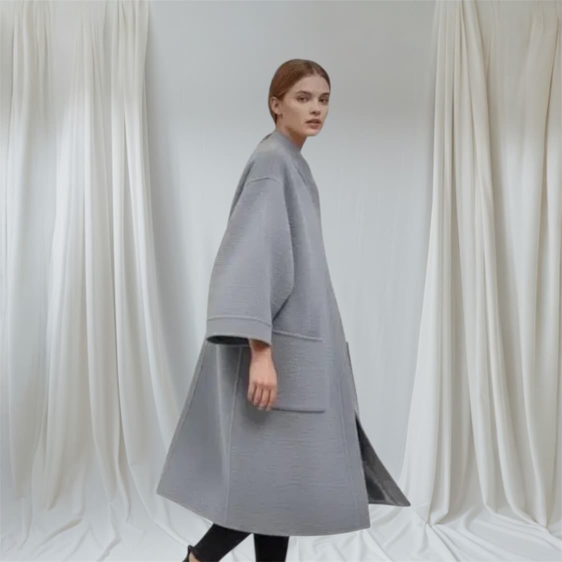 엠포리오아르마니 100% 울 집업 코트 상품이미지2