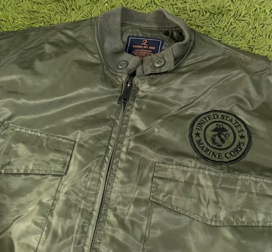 USA 공군 MA-1 카키 항공점퍼 자켓 105/XL 상품이미지2