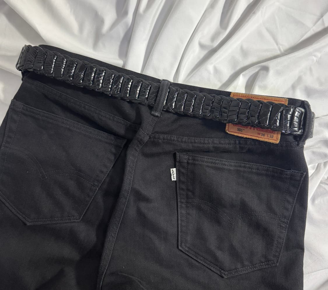 크로커다일 레더 벨트 상품이미지2