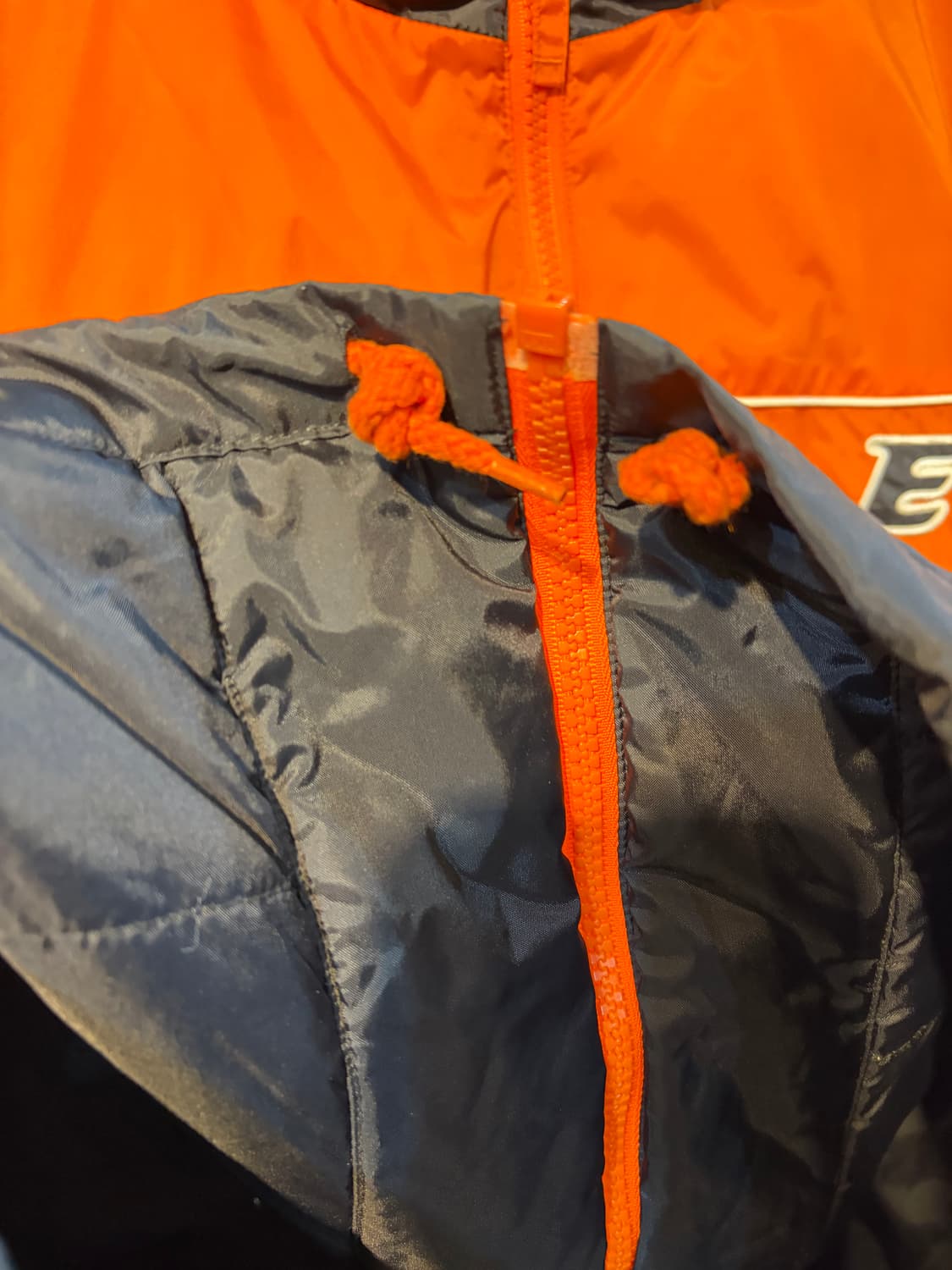 XL 나이키 스우시 스펠링 로고 오렌지 배색 나일론 자켓 상품이미지7