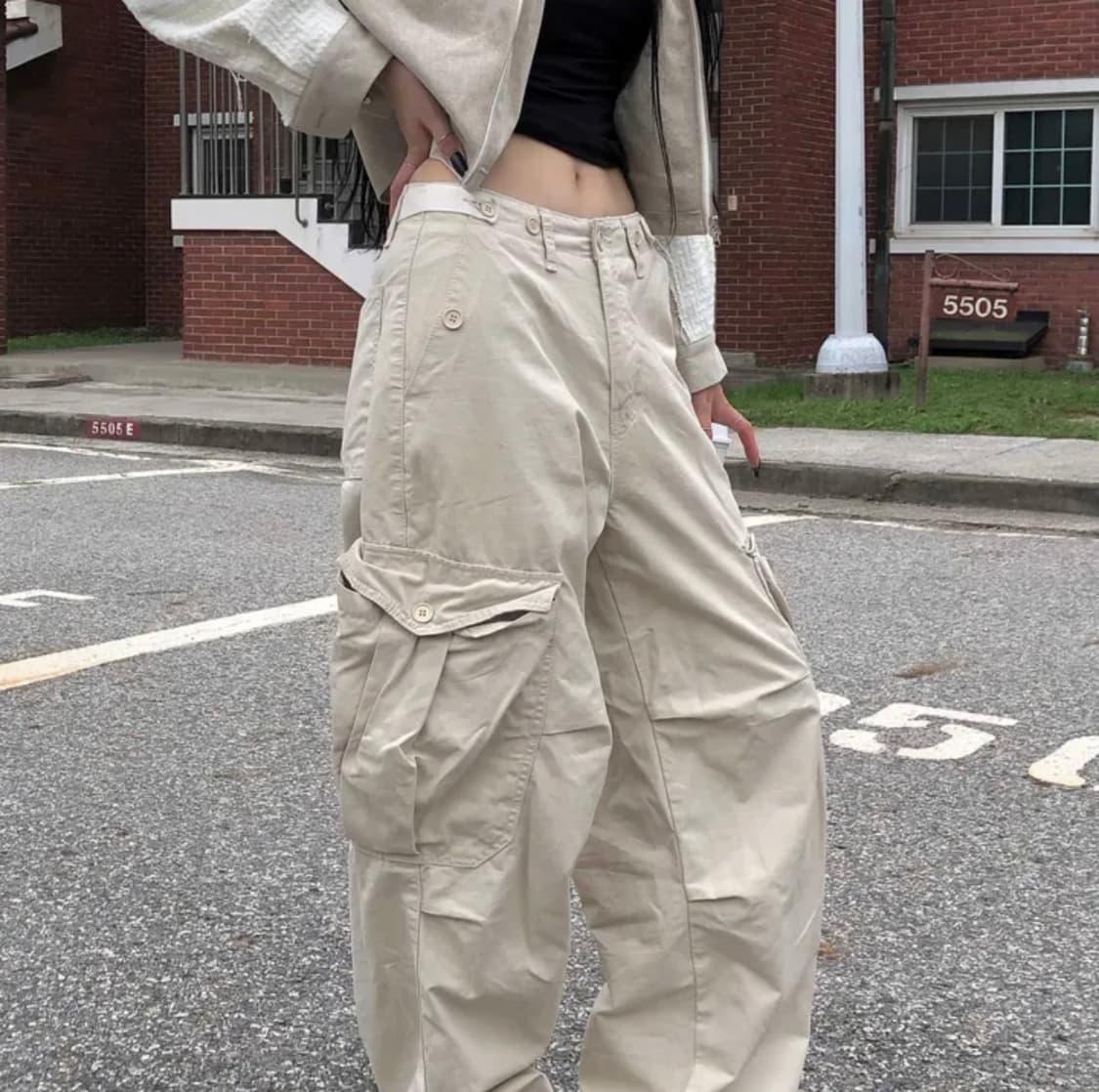 OOTJ 카고 팬츠 베이지 S 팔아요 상품이미지2