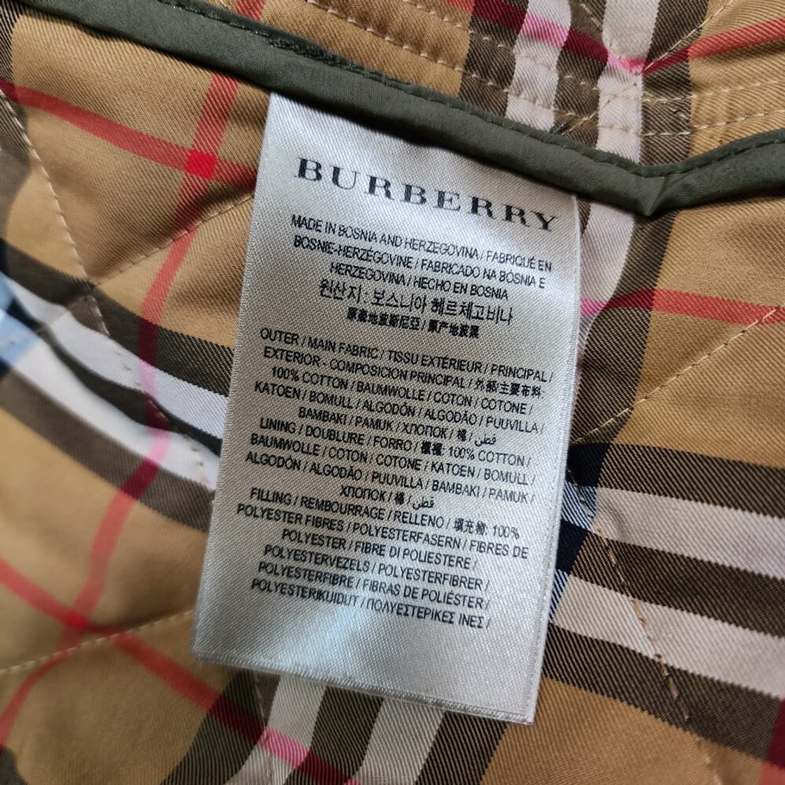 버버리 다이아몬드 퀄팅 후드 롱자켓 S 상품이미지10