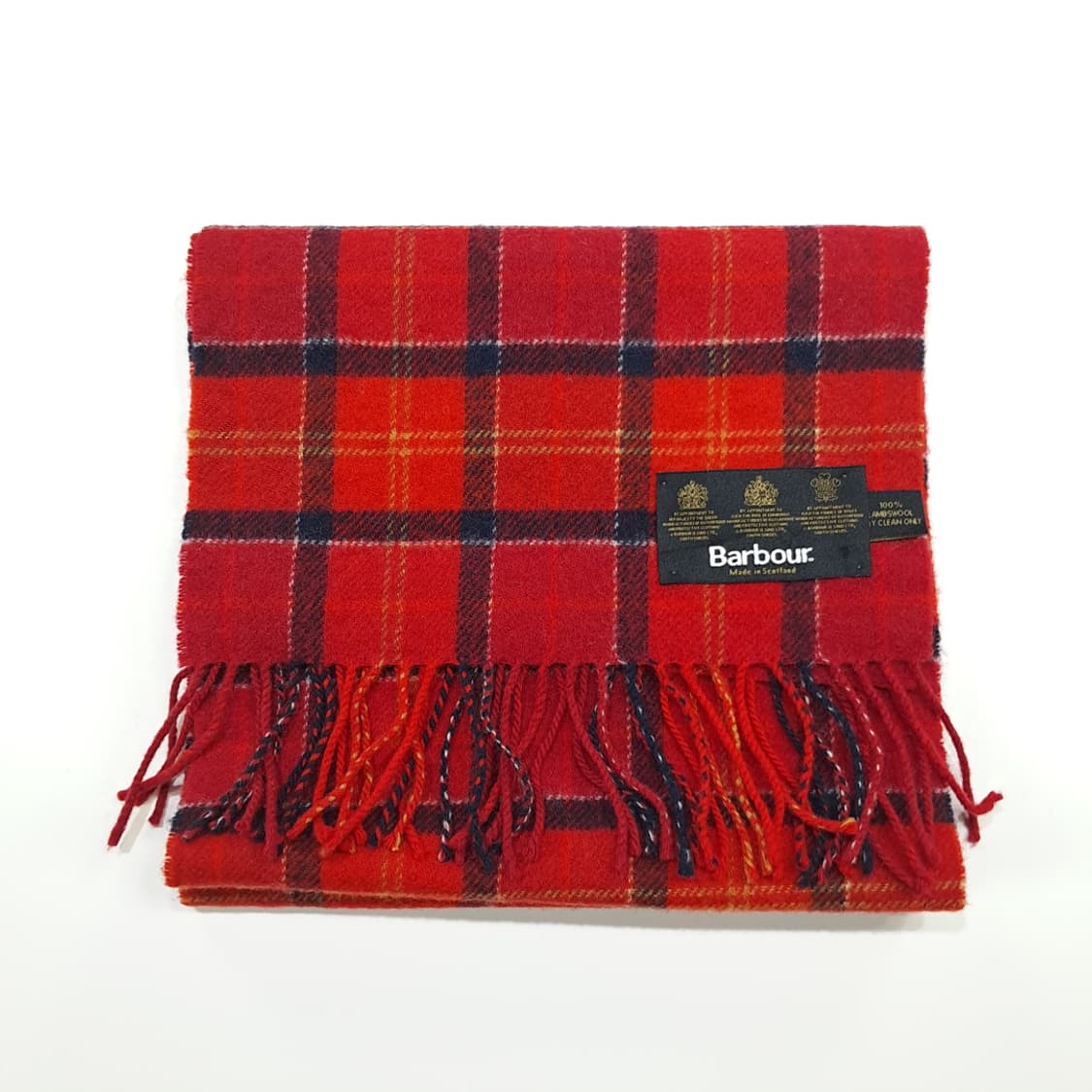 MX312 바버 레드 타탄레크 램스울 목도리 머플러 상품이미지7