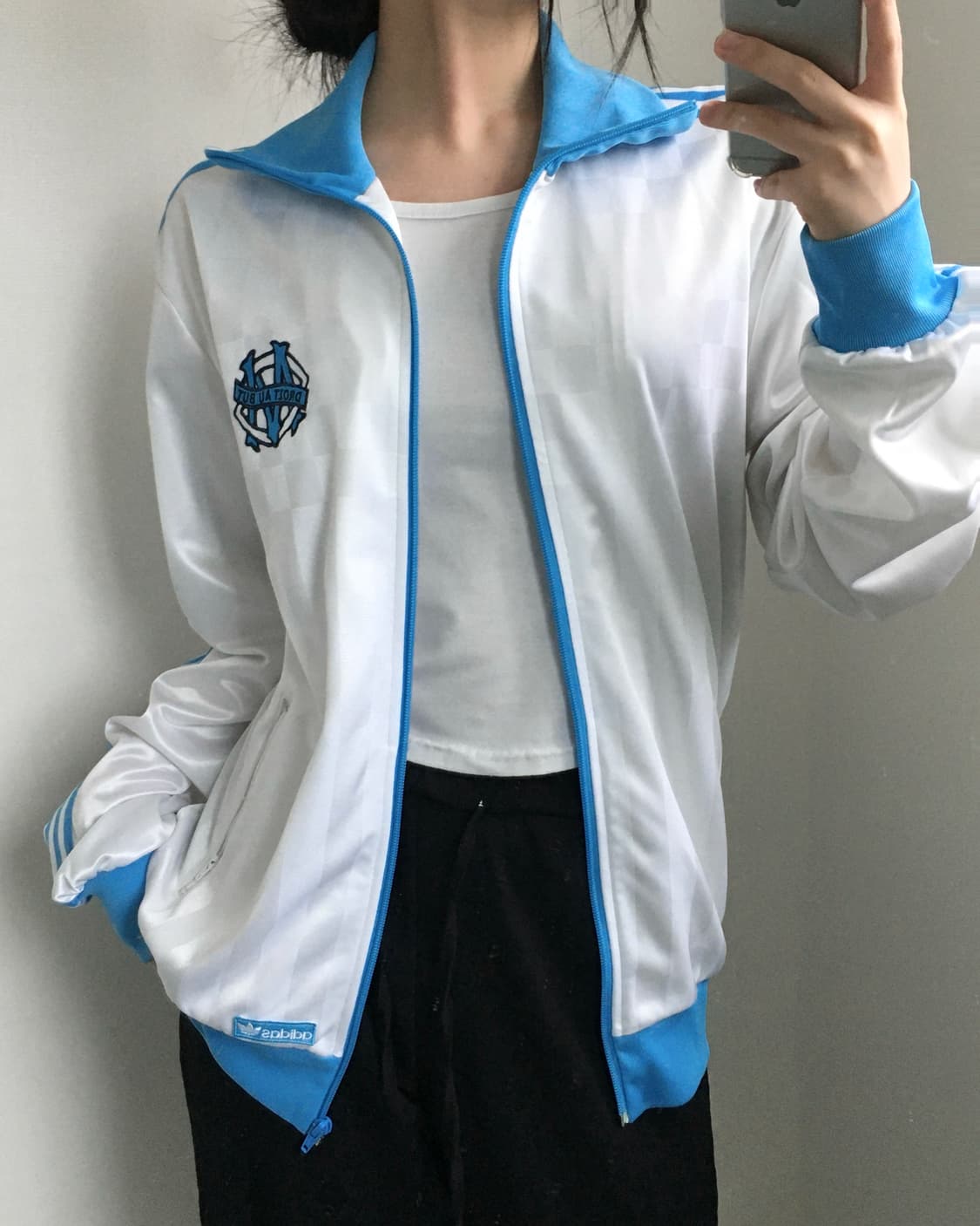 Adidas 아디다스 마르세유 베켄바우어 새틴 화이트 트랙탑 상품이미지1
