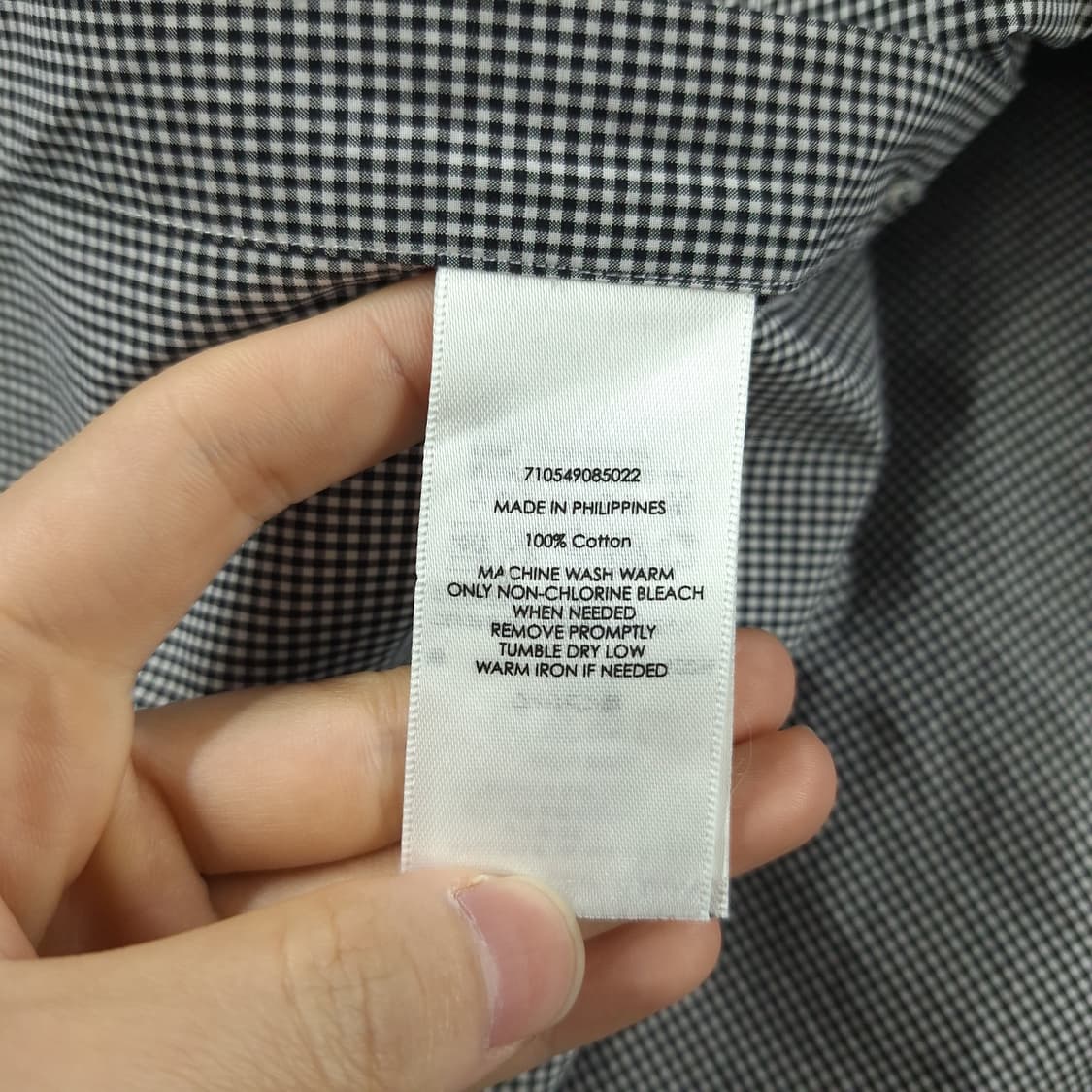 폴로랄프로렌 블랙 화이트 체커패턴 블랙포니 슬림핏 코튼 남방 셔츠 L 상품이미지8