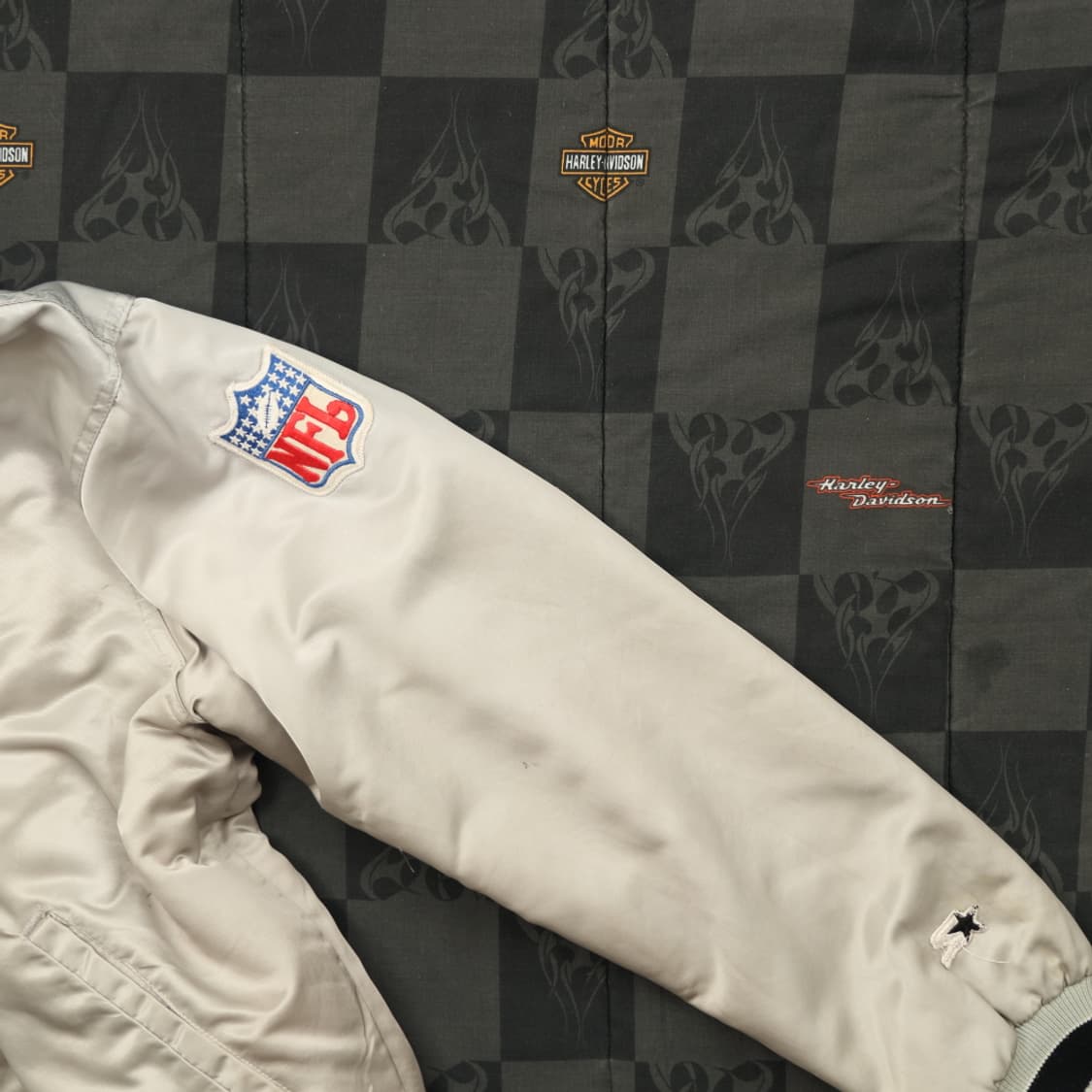 90S 스타터 오클랜드 레이더스 스타디움 자켓 L B18 상품이미지3