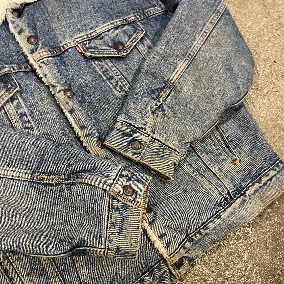 90s USA 리바이스 쉐르파 데님 자켓 (110) 상품이미지3