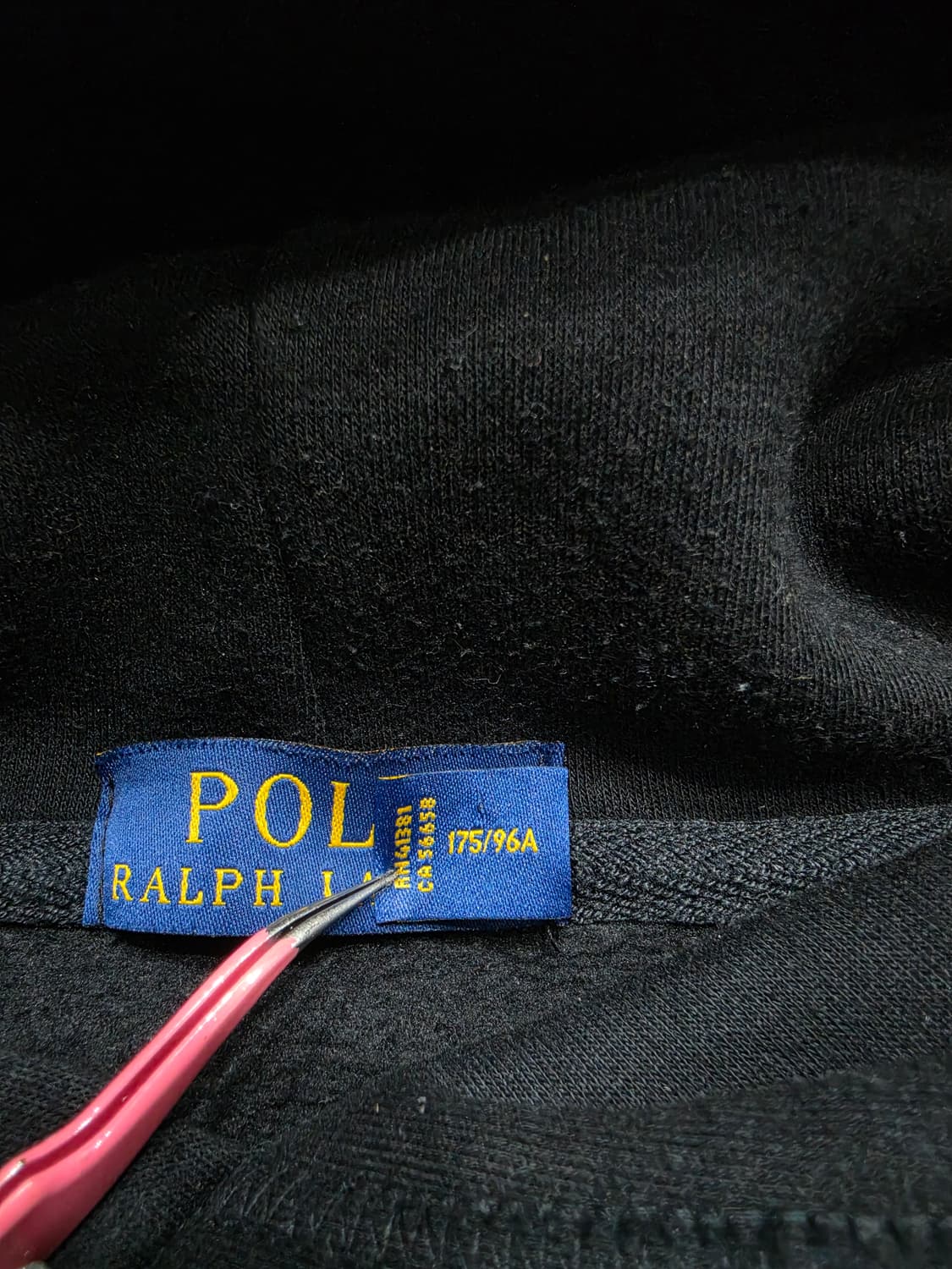 폴로 랄프로렌 레드포니 기모 블랙 후드티 M 상품이미지7