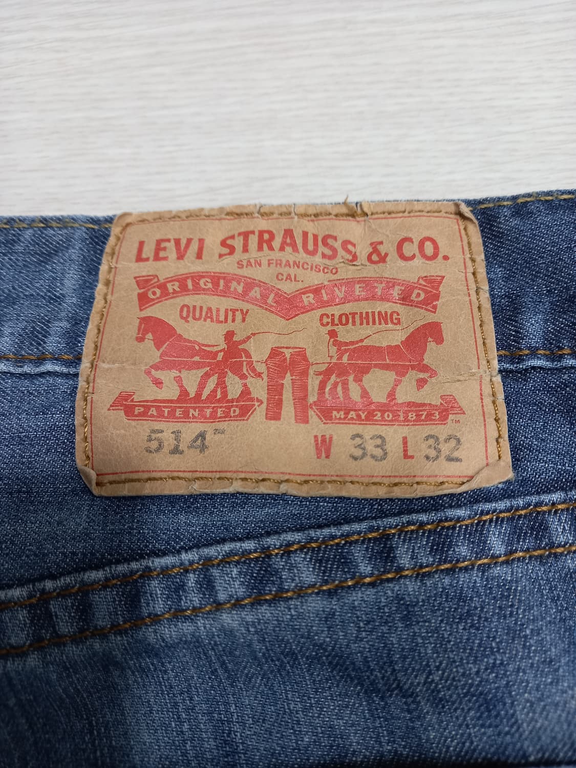 33 리바이스514 멕시코 봄여름용 워싱 일자진 33-431 상품이미지5